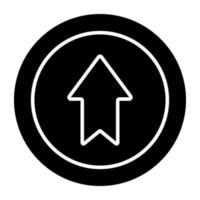 An icon design of upward arrow vector