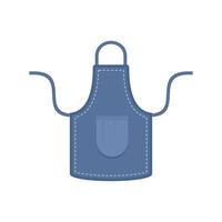 Jeans apron icon, flat style vector