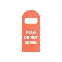 Please do not disturb room tag icon, flat style vector