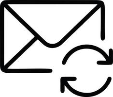 envelope icon in black vector image, illustration of envelope in black on white background, an envelope design on a white background