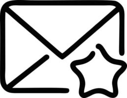 envelope icon in black vector image, illustration of envelope in black on white background, an envelope design on a white background