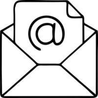 envelope icon in black vector image, illustration of envelope in black on white background, an envelope design on a white background