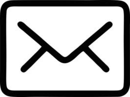 envelope icon in black vector image, illustration of envelope in black on white background, an envelope design on a white background