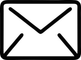 envelope icon in black vector image, illustration of envelope in black on white background, an envelope design on a white background