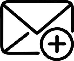 envelope icon in black vector image, illustration of envelope in black on white background, an envelope design on a white background