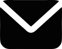 envelope icon in black vector image, illustration of envelope in black on white background, an envelope design on a white background