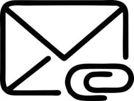 envelope icon in black vector image, illustration of envelope in black on white background, an envelope design on a white background