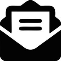 envelope icon in black vector image, illustration of envelope in black on white background, an envelope design on a white background