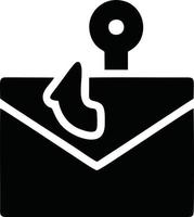 envelope icon in black vector image, illustration of envelope in black on white background, an envelope design on a white background