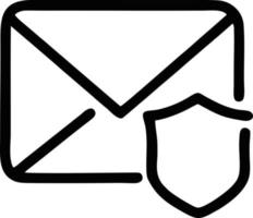 envelope icon in black vector image, illustration of envelope in black on white background, an envelope design on a white background