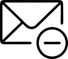 envelope icon in black vector image, illustration of envelope in black on white background, an envelope design on a white background