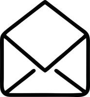 envelope icon in black vector image, illustration of envelope in black on white background, an envelope design on a white background