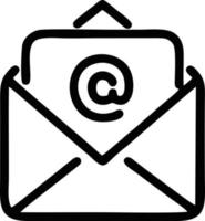 envelope icon in black vector image, illustration of envelope in black on white background, an envelope design on a white background