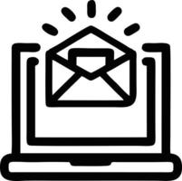 envelope icon in black vector image, illustration of envelope in black on white background, an envelope design on a white background