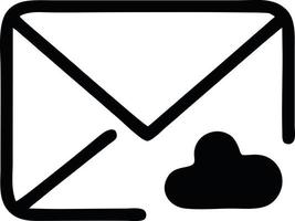 envelope icon in black vector image, illustration of envelope in black on white background, an envelope design on a white background