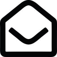 envelope icon in black vector image, illustration of envelope in black on white background, an envelope design on a white background