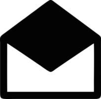 envelope icon in black vector image, illustration of envelope in black on white background, an envelope design on a white background