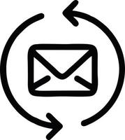 envelope icon in black vector image, illustration of envelope in black on white background, an envelope design on a white background