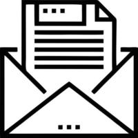 envelope icon in black vector image, illustration of envelope in black on white background, an envelope design on a white background