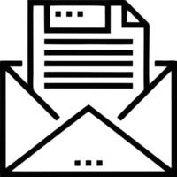 envelope icon in black vector image, illustration of envelope in black on white background, an envelope design on a white background