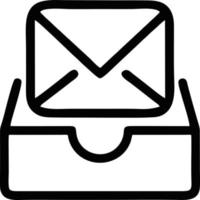 envelope icon in black vector image, illustration of envelope in black on white background, an envelope design on a white background