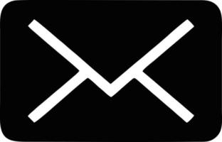 envelope icon in black vector image, illustration of envelope in black on white background, an envelope design on a white background