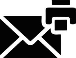 envelope icon in black vector image, illustration of envelope in black on white background, an envelope design on a white background