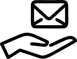 envelope icon in black vector image, illustration of envelope in black on white background, an envelope design on a white background