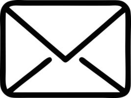 envelope icon in black vector image, illustration of envelope in black on white background, an envelope design on a white background