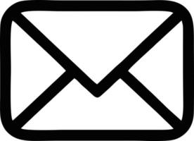 envelope icon in black vector image, illustration of envelope in black on white background, an envelope design on a white background