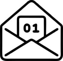 envelope icon in black vector image, illustration of envelope in black on white background, an envelope design on a white background