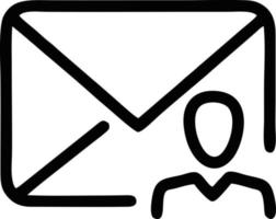 envelope icon in black vector image, illustration of envelope in black on white background, an envelope design on a white background