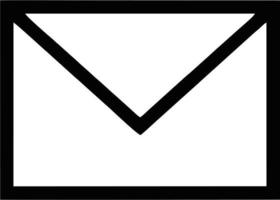 envelope icon in black vector image, illustration of envelope in black on white background, an envelope design on a white background