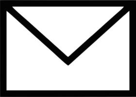 envelope icon in black vector image, illustration of envelope in black on white background, an envelope design on a white background