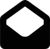 envelope icon in black vector image, illustration of envelope in black on white background, an envelope design on a white background