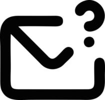 envelope icon in black vector image, illustration of envelope in black on white background, an envelope design on a white background