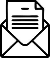 envelope icon in black vector image, illustration of envelope in black on white background, an envelope design on a white background