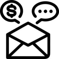 envelope icon in black vector image, illustration of envelope in black on white background, an envelope design on a white background