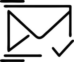 envelope icon in black vector image, illustration of envelope in black on white background, an envelope design on a white background