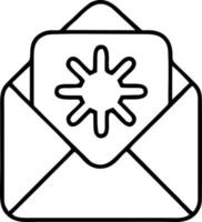 envelope icon in black vector image, illustration of envelope in black on white background, an envelope design on a white background