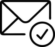 envelope icon in black vector image, illustration of envelope in black on white background, an envelope design on a white background