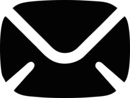 envelope icon in black vector image, illustration of envelope in black on white background, an envelope design on a white background