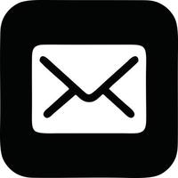 envelope icon in black vector image, illustration of envelope in black on white background, an envelope design on a white background