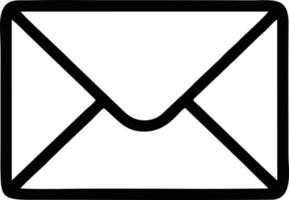 envelope icon in black vector image, illustration of envelope in black on white background, an envelope design on a white background