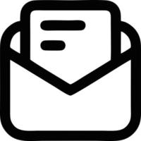 envelope icon in black vector image, illustration of envelope in black on white background, an envelope design on a white background