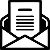 envelope icon in black vector image, illustration of envelope in black on white background, an envelope design on a white background