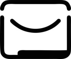 envelope icon in black vector image, illustration of envelope in black on white background, an envelope design on a white background
