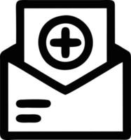 envelope icon in black vector image, illustration of envelope in black on white background, an envelope design on a white background