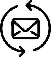 envelope icon in black vector image, illustration of envelope in black on white background, an envelope design on a white background