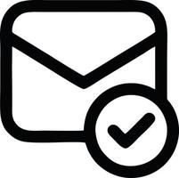 envelope icon in black vector image, illustration of envelope in black on white background, an envelope design on a white background